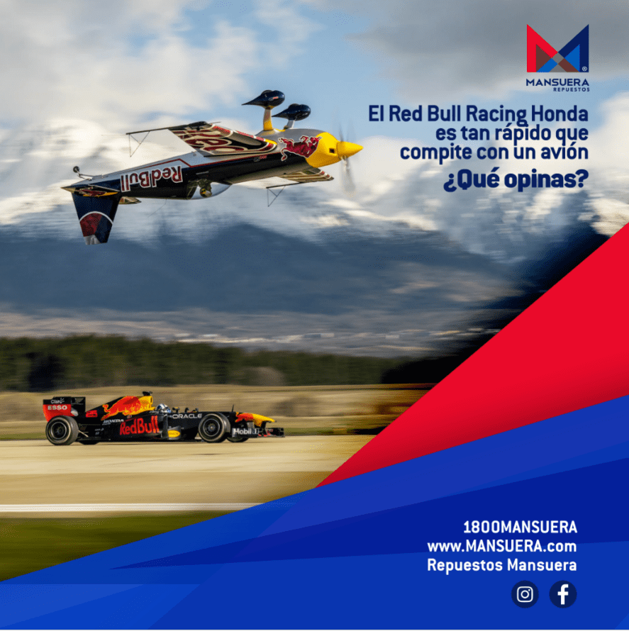 El Red Bull Racing Honda es tan rápido que compite con un avión