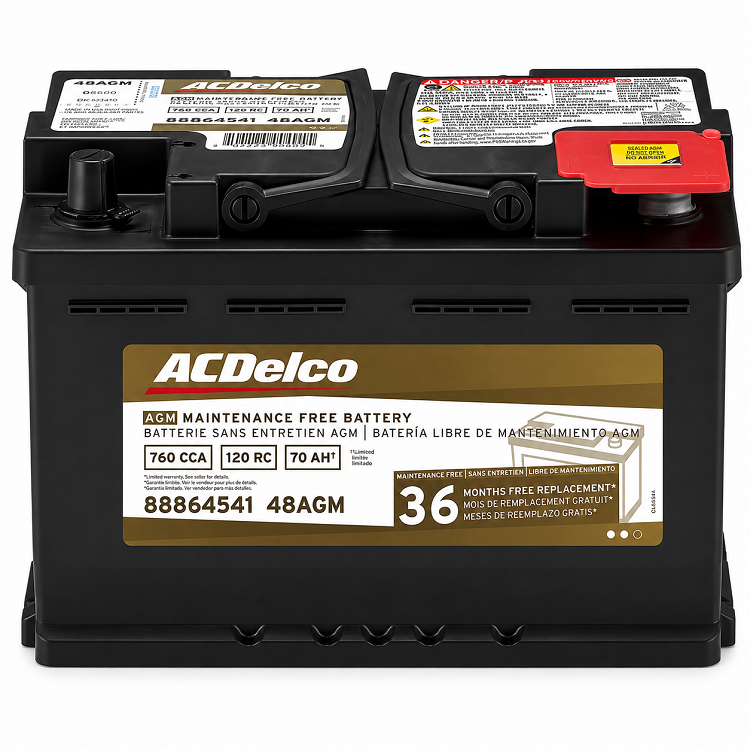 BATERIA LN2 55 AGM BORNE POSITIVO LADO DERECHO ACDELCO AUDI A1 1.4 CHEVROLET EQUINOX 1.5 CHEVROLET TRACKER 1.2